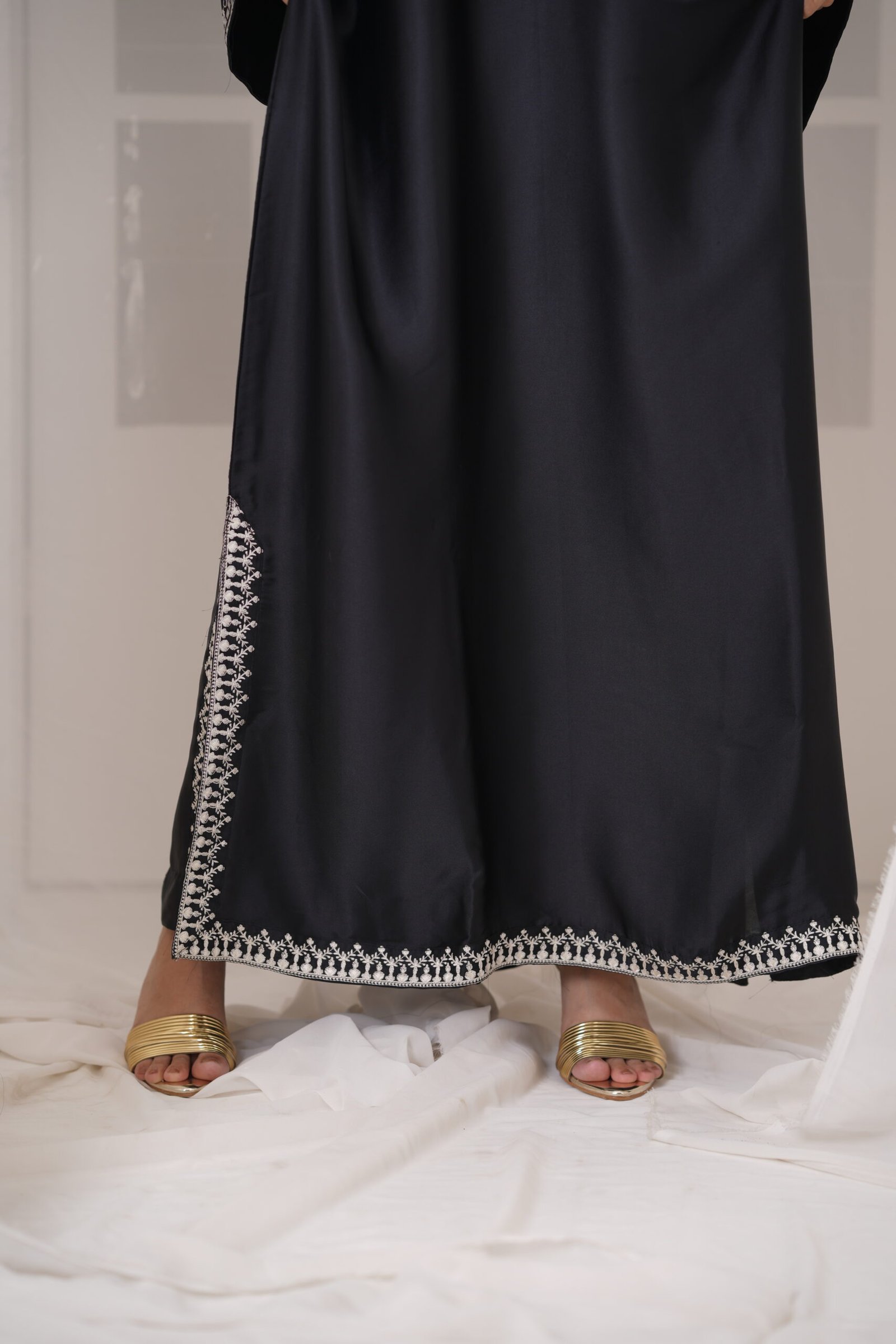 Midnight Kaftan Silk Dress for Women – Elegant Black Designer Kaftan Outfit | Sadia Seema - Image 23